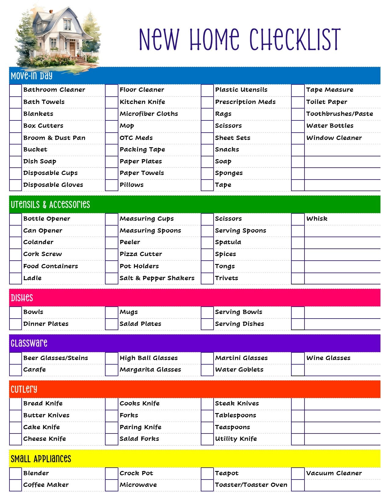 New Rental Checklist