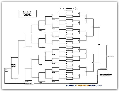 32 Team Double Elimination Blind Draw Tournament Bracket