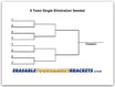8 Team Single Elimination Seeded Tournament Bracket – Reusable ...
