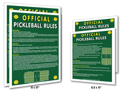 Laminated Pickleball Rules